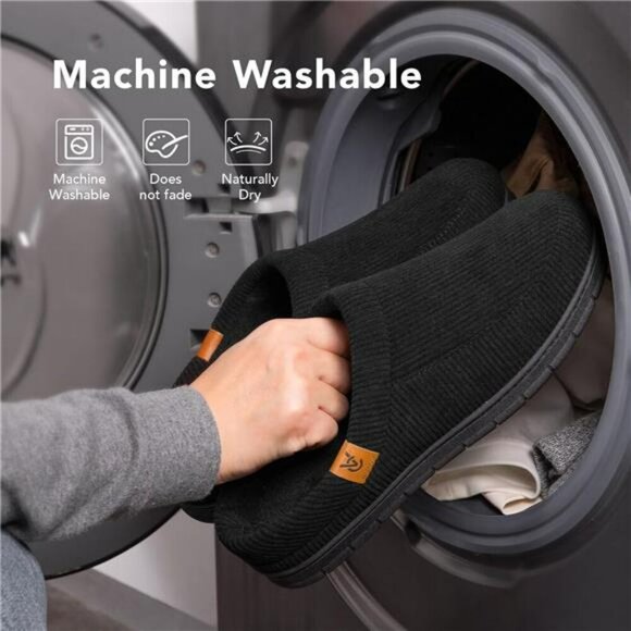 Mens Memory Foam Moccasin Slippers Indoor Outdoor House Shoes Non Slip Cozy - Picture 6 of 7